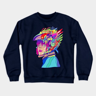 Girl illustration art Crewneck Sweatshirt